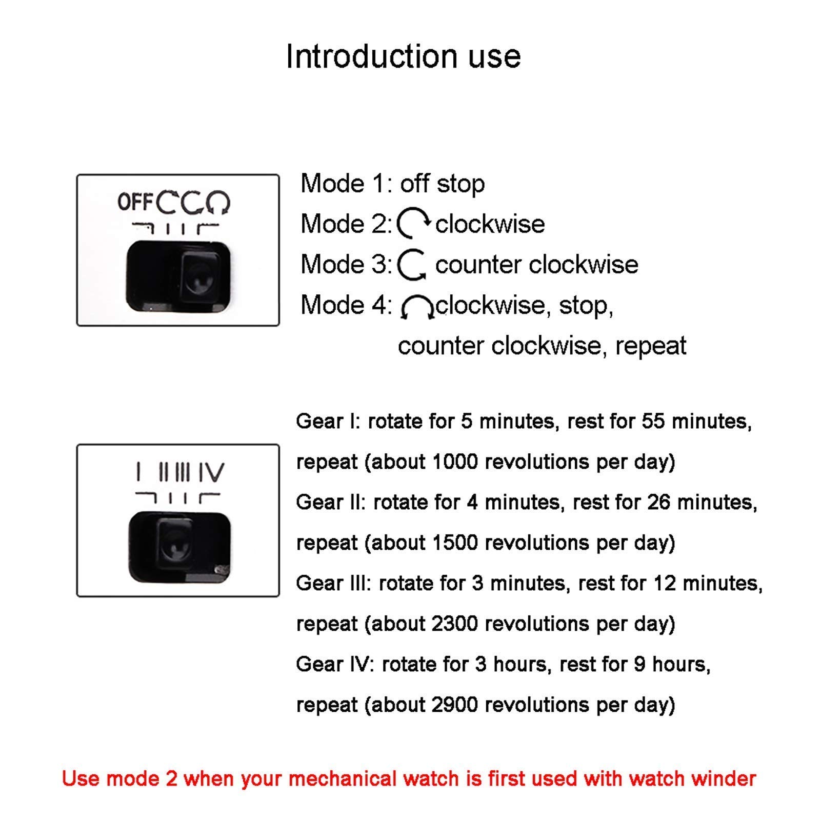 Caja de bobinado de Reloj mecánico automático Negro 2 + 0, Dispositivo de Reloj Giratorio de Motor, agitador de Reloj, Almacenamiento (Caja de exhibición de Reloj)