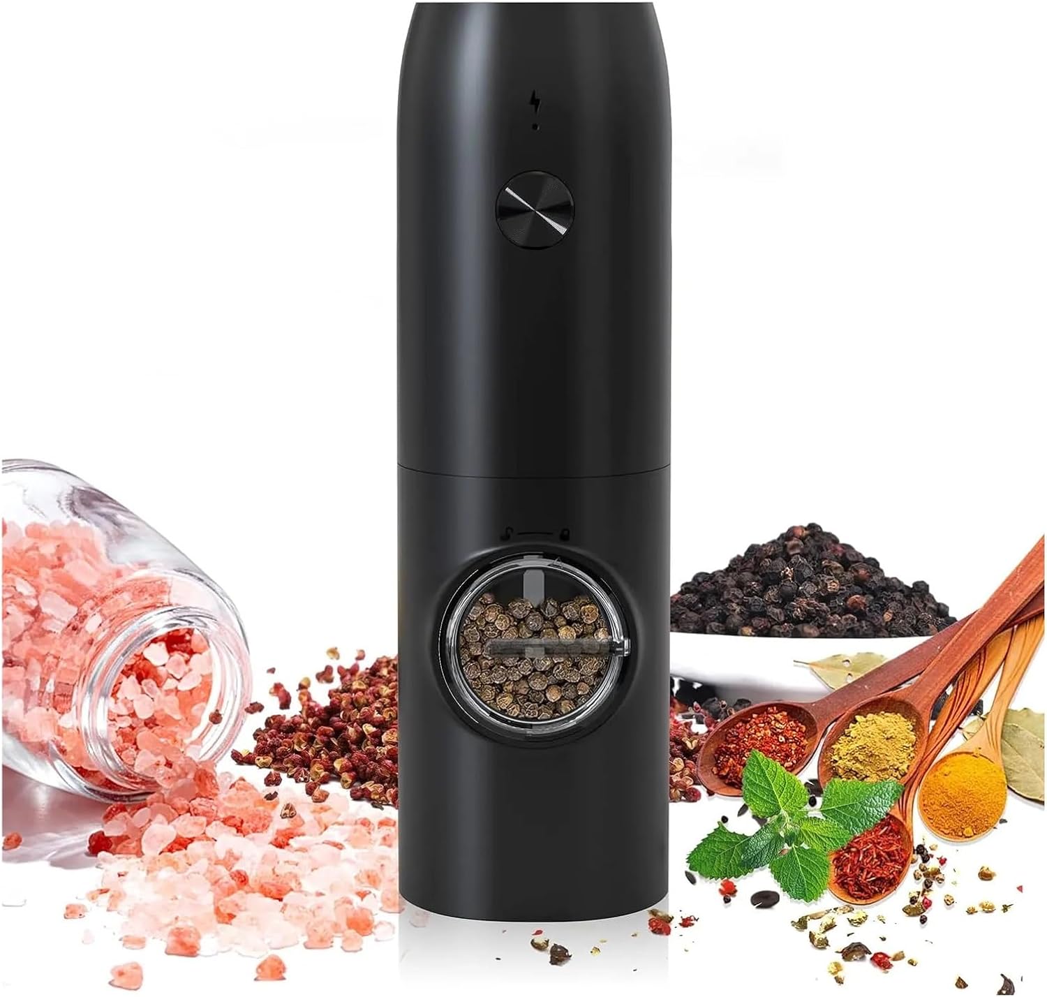 Rechargeable Electric Grinder Automatic Rose Salt Grinder Electric Black Pepper Grinder