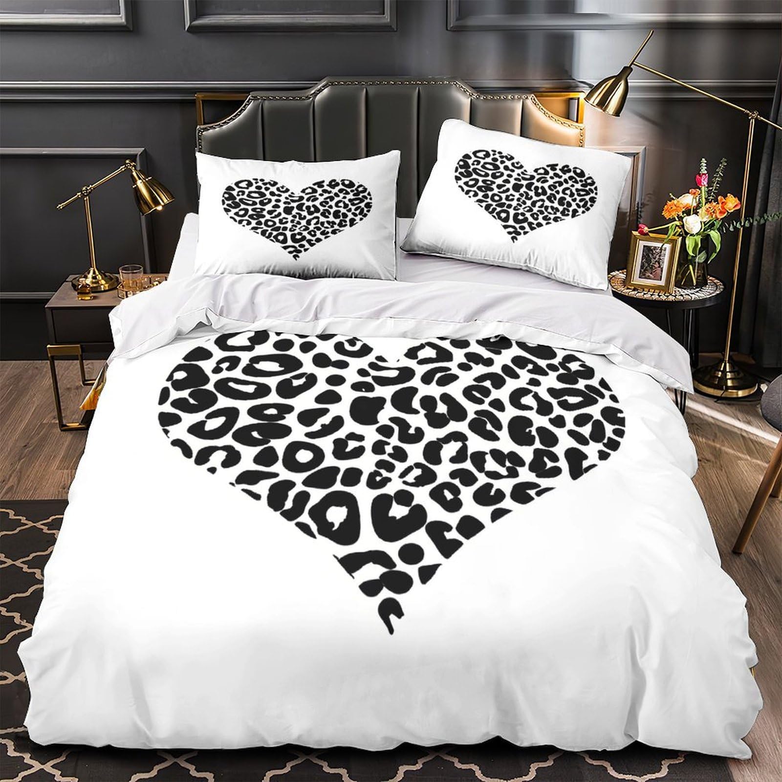 Housse de couette microfibre hypoallergénique avec fermeture éclair King