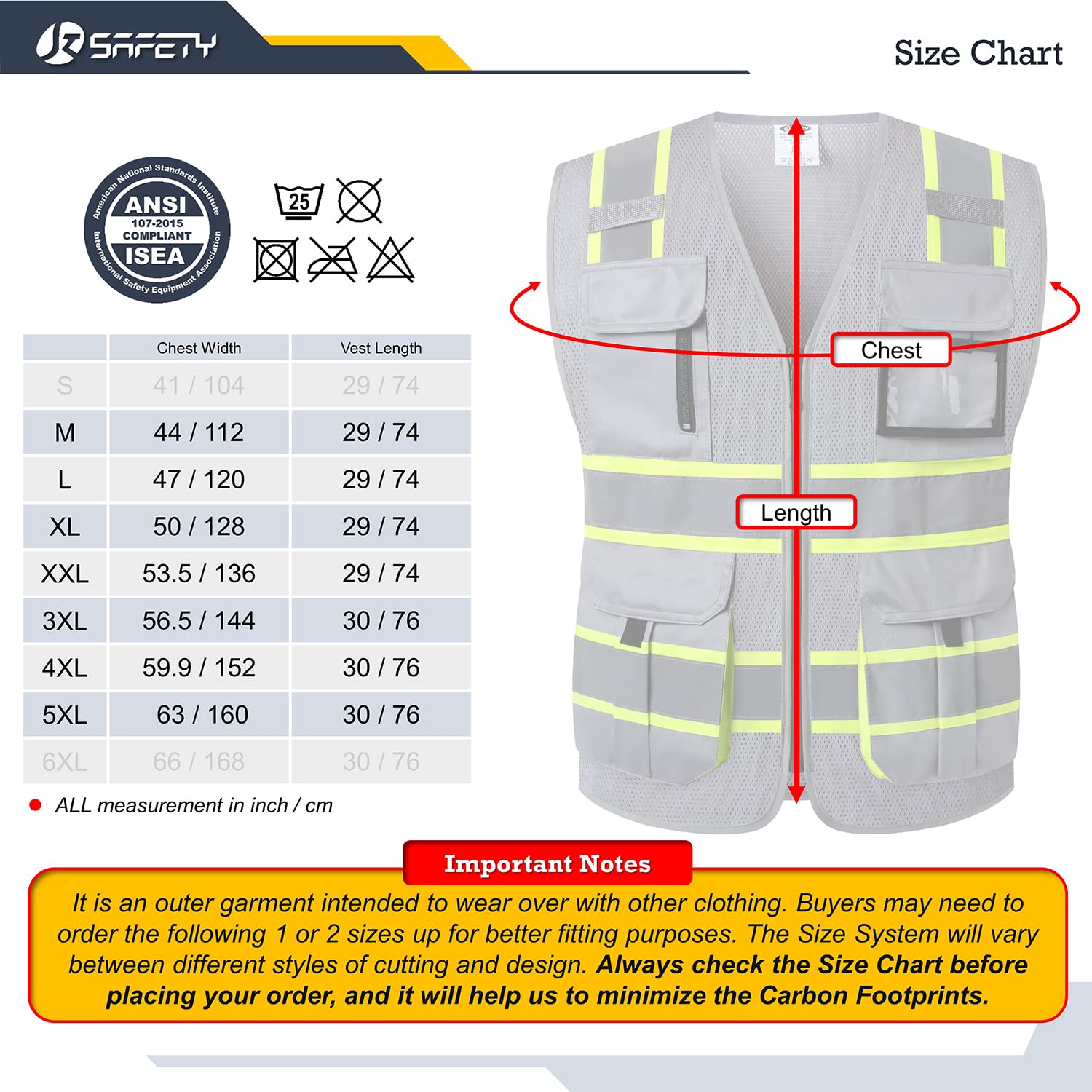 JKSafety Sicherheitsweste mit 9 Taschen, hochsichtbar, Netzstoff für Damen und Herren, Chaleco Reflectante de seguridad, Reißverschluss vorne, viele Taschen