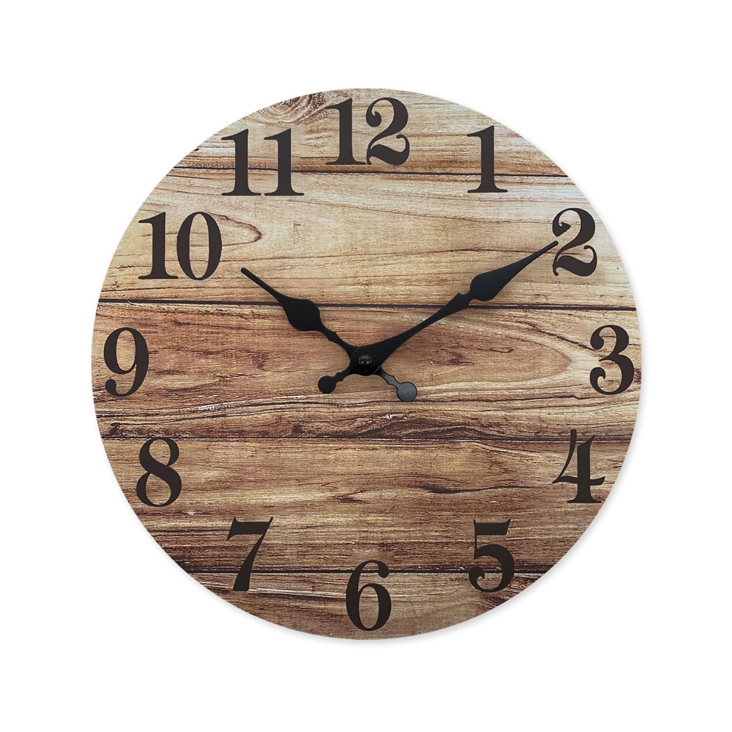 Horloge murale en bois 14 pouces vintage pour salon et cuisine
