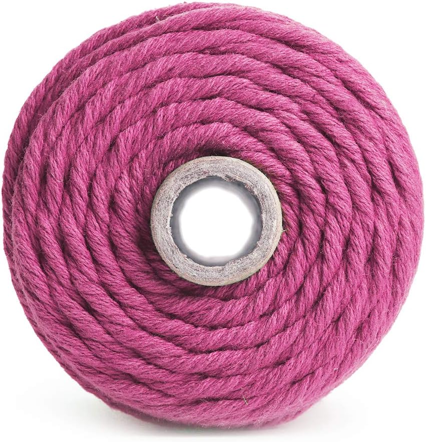 Binwat Macrame Cord Thick Natual Cotton Cord Yarn Macrame Rope Cord Cotton Rope for Wall Hangings Plant Hangers, DIY Crafts - Image 4