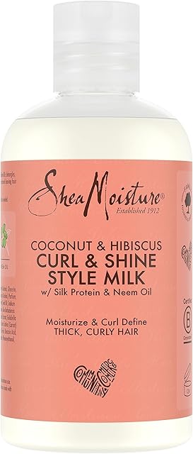 Sheamoisture Coconut & Hibiscus Curl & Style Hair Styling Milk sulphate free and colour safe for thick, curly hair 254 ml