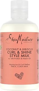 Sheamoisture Coconut & Hibiscus Curl & Style Hair Styling Milk sulphate free and colour safe for thick, curly hair 254 ml