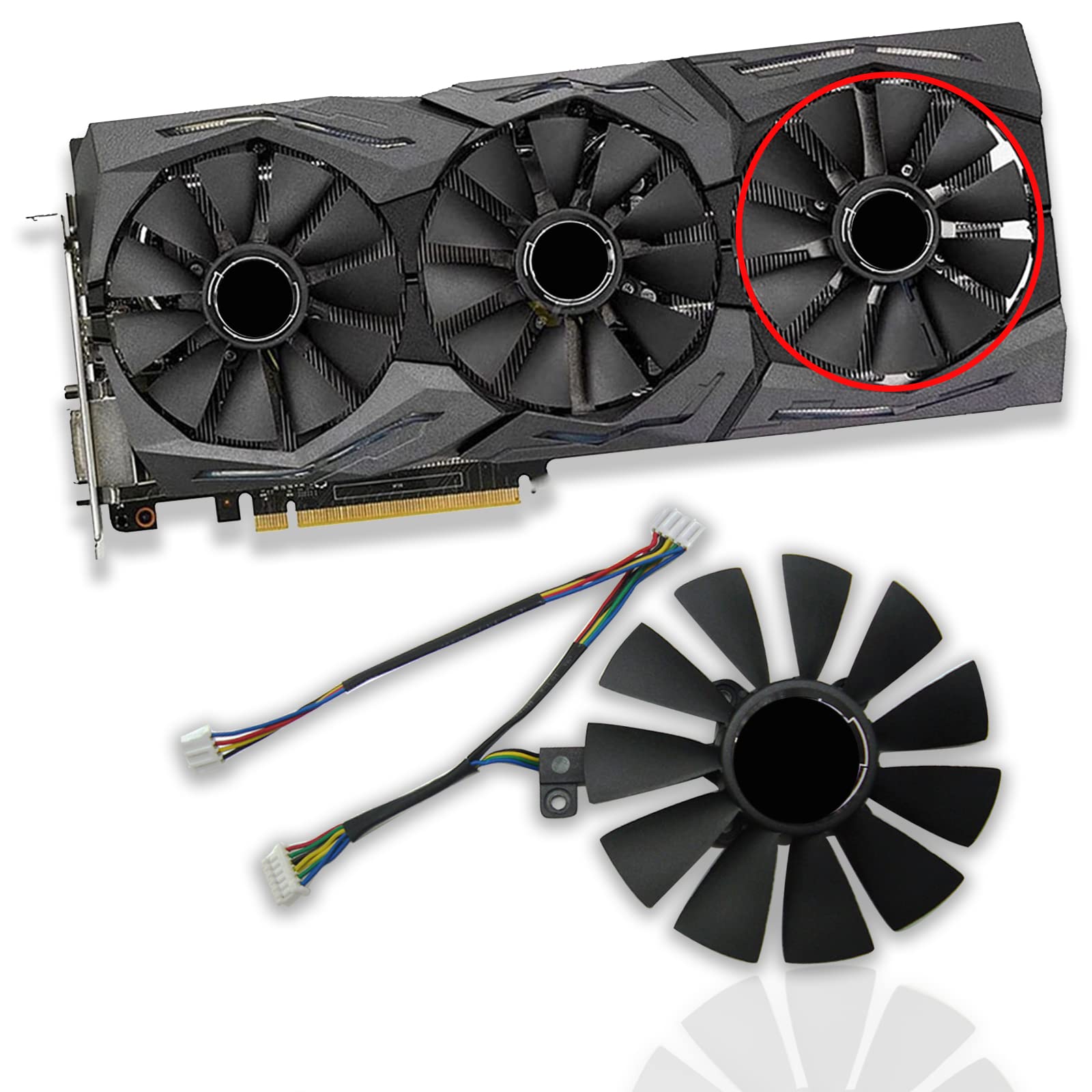 Ventola di raffreddamento della scheda grafica FDC10U12S9-C FDC10H12S9-C T129215SU per ASUS GTX 980 Ti R9 390X 390 GTX 1060 1070 1080 Ti RX 480 RX480 Ventola di raffreddamento (Fan-C-6PIN)