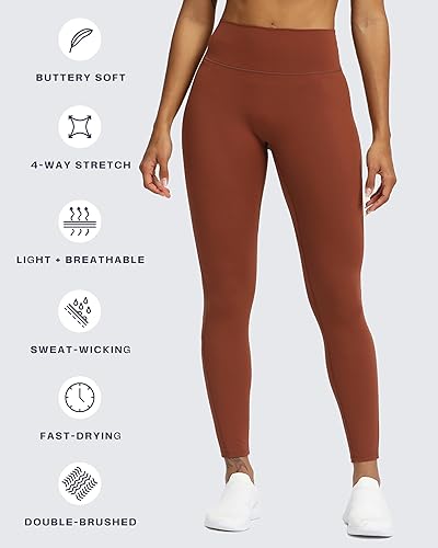 Miniatura 5 de Aoxjox Leggings de entrenamiento de cintura alta para mujer, pantalones de yoga Trinity, 26.5 pulgadas