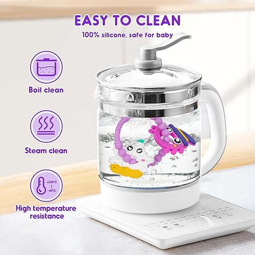 Miniatura 4 de Juguete de dentición de bebé de Halloween de 3 a 12 meses, anillo de dentición de Halloween, juguete de dentición de fantasma blanco y calabaza,