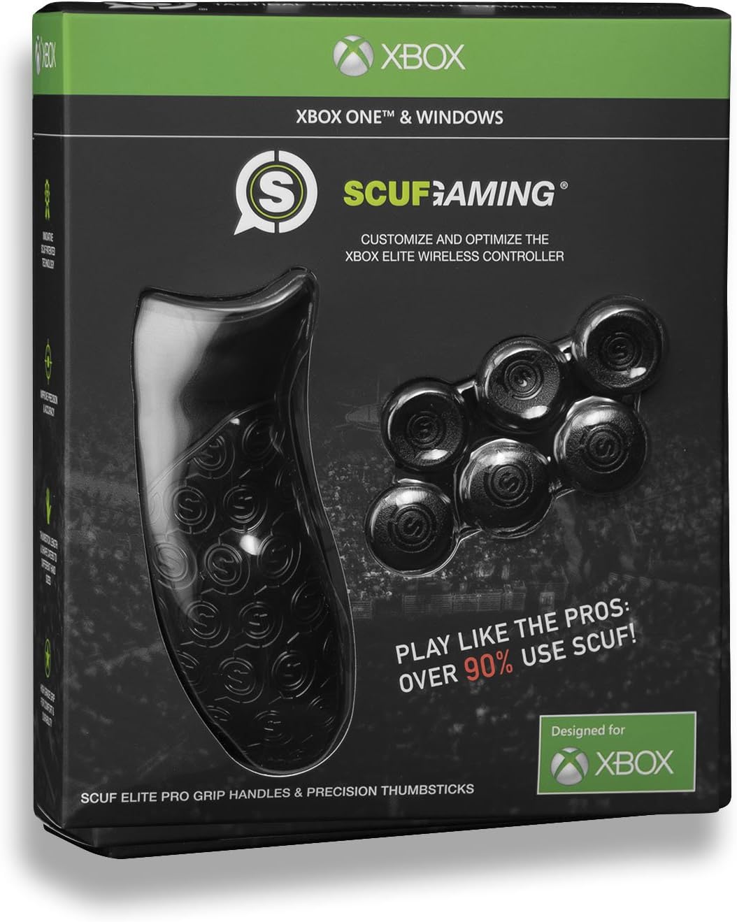 Scuf Gaming Elite Precision Thumbsticks and Pro Grip Handles - Black - Only Compatibile With Xbox One Elite Wireless Controller [xbox_one]