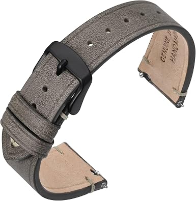 ANNEFIT Slim Watch Bands, Oil Wax Leather Quick Release Watch Strap 18mm 20mm 22mm for Women