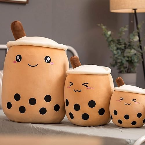 Miniatura 4 de Lindo cojín de peluche Boba, peluche en forma de taza de té con burbujas, almohada de peluche en forma de taza de té con leche, cojín de peluche