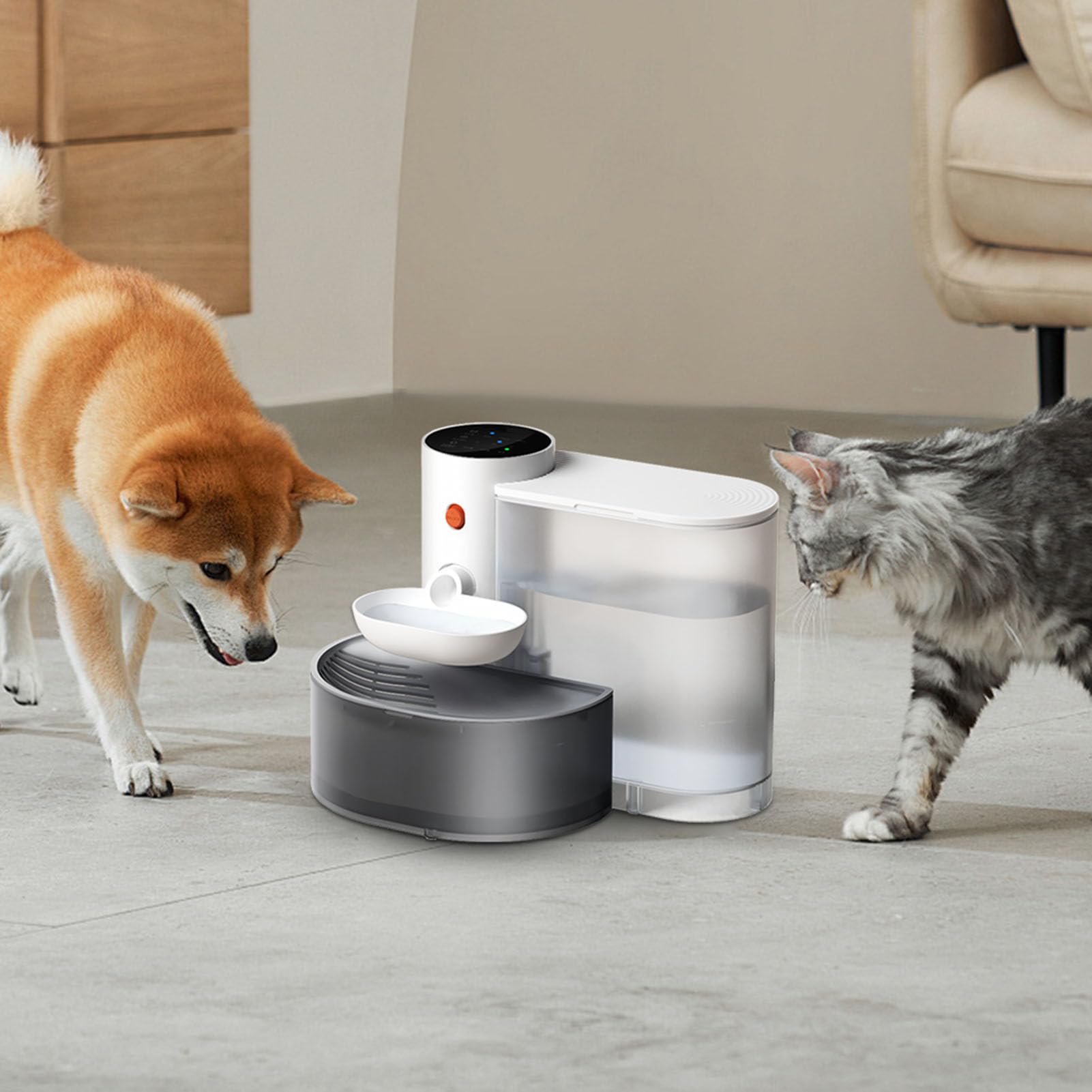 Fuente de agua inteligente para gatos, fuente de agua automática de 3 litros para mascotas con funcionamiento silencioso, agua limpia continua y hasta 9 días de bebida para mascotas, para gatos/perros