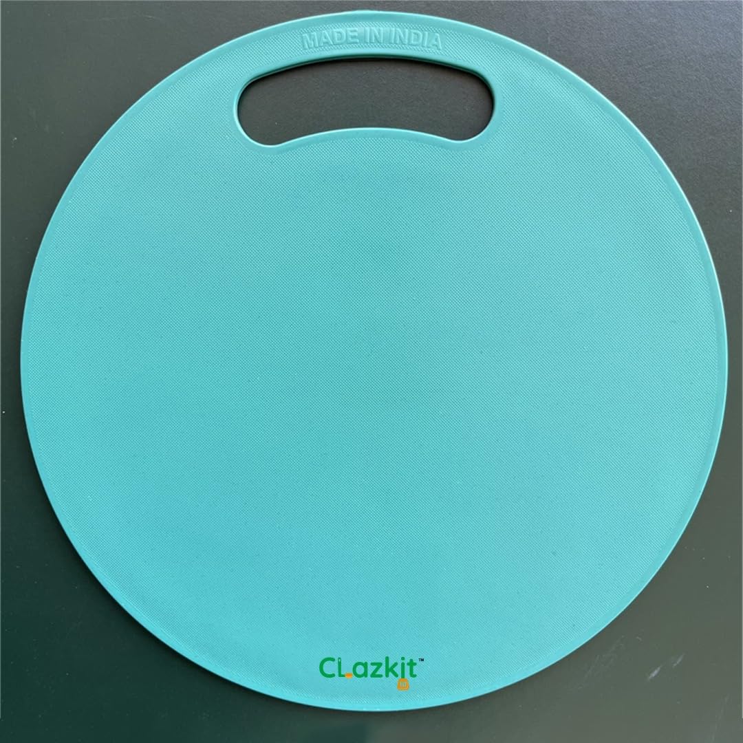 Clazkit Round Plastic Cutting/Chopping Board with Handle for Vegetable, Fruits, Cheese - Color May Vary (B0CM6HSPRB) Amazon Price History, Amazon Price Tracker