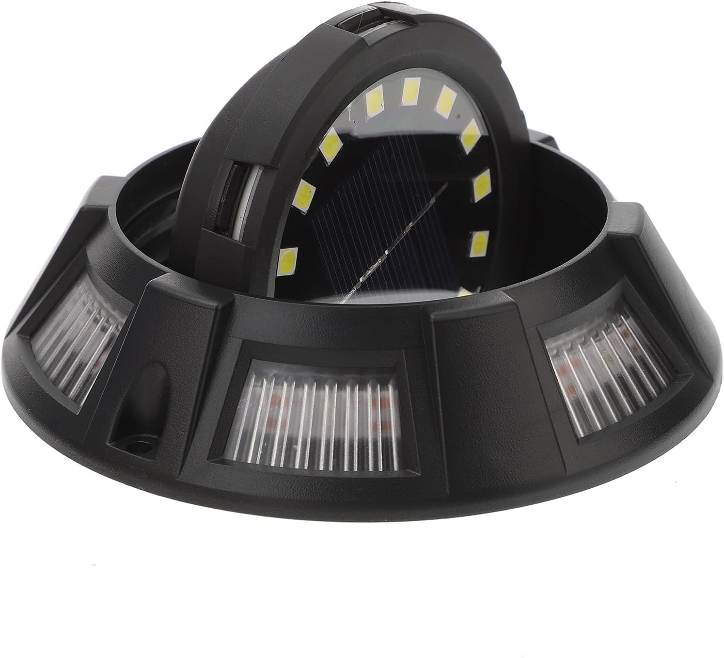 Gadpiparty 4 Pcs Solar Ground Lights Outdoor Landscape In-Ground Lights with Side Glow and Rotatable Design for Patio Yard Lawn Walkway Decor