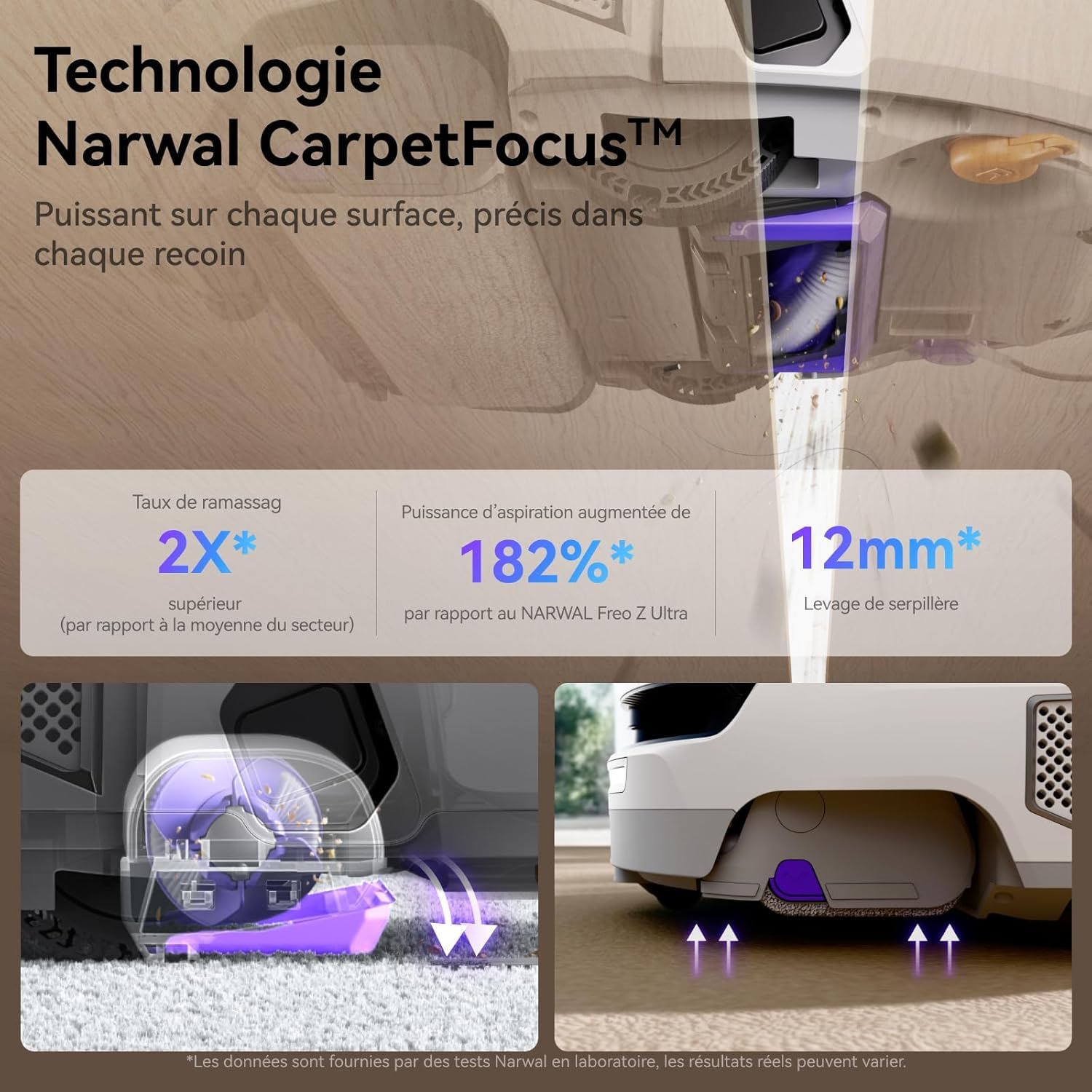 NARWAL Flow Robot Aspirador y Fregasuelos Todo en Uno, Sistema FlowWash de Autolimpieza, 22.000Pa de Succión, Tecnología Anti-Enredos para Pelo de Mascotas, Lavado con Agua Caliente 45-80°C