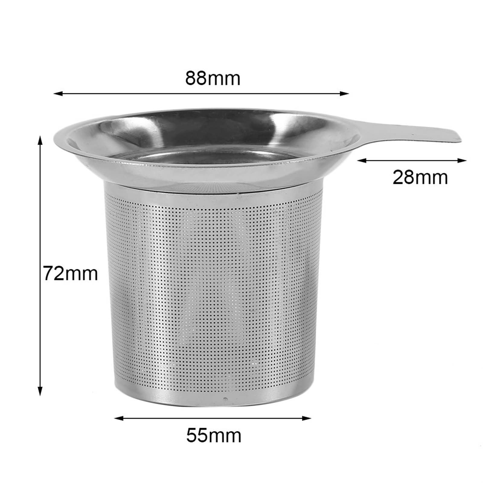 Colador de té, práctico filtro de acero inoxidable, infusor de té, filtro para bebidas, accesorios para beber té, uso en la cocina