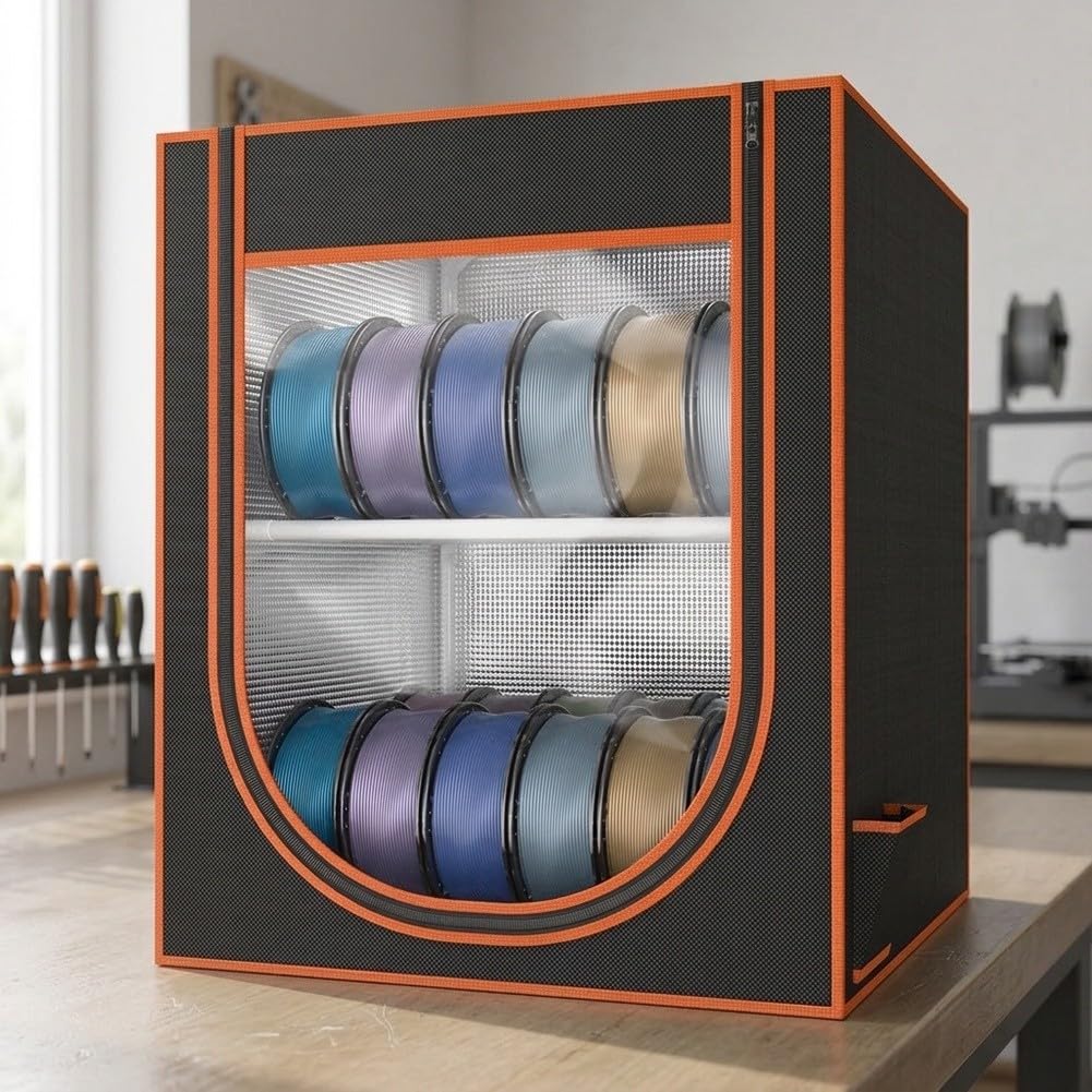 FABULETTA 42 x 42 x 50 cm Aufbewahrungsbox für 3D-Druckfilament (24 Rollen)