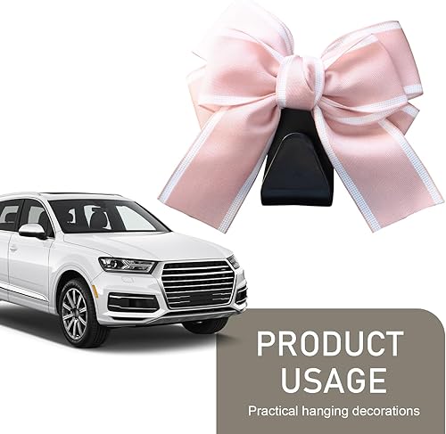 Miniatura 5 de 2 ganchos para reposacabezas de asiento trasero de automóvil, elegante y lindo gancho para reposacabezas de lazo para bolsos, bolsos, ropa,
