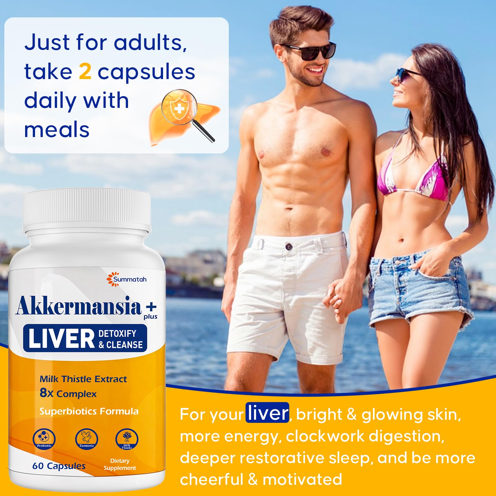 Liver Detoxify Repair & Cleanse, with Akkermansia & Milk Thistle, 60 Caps — Amazon image 8