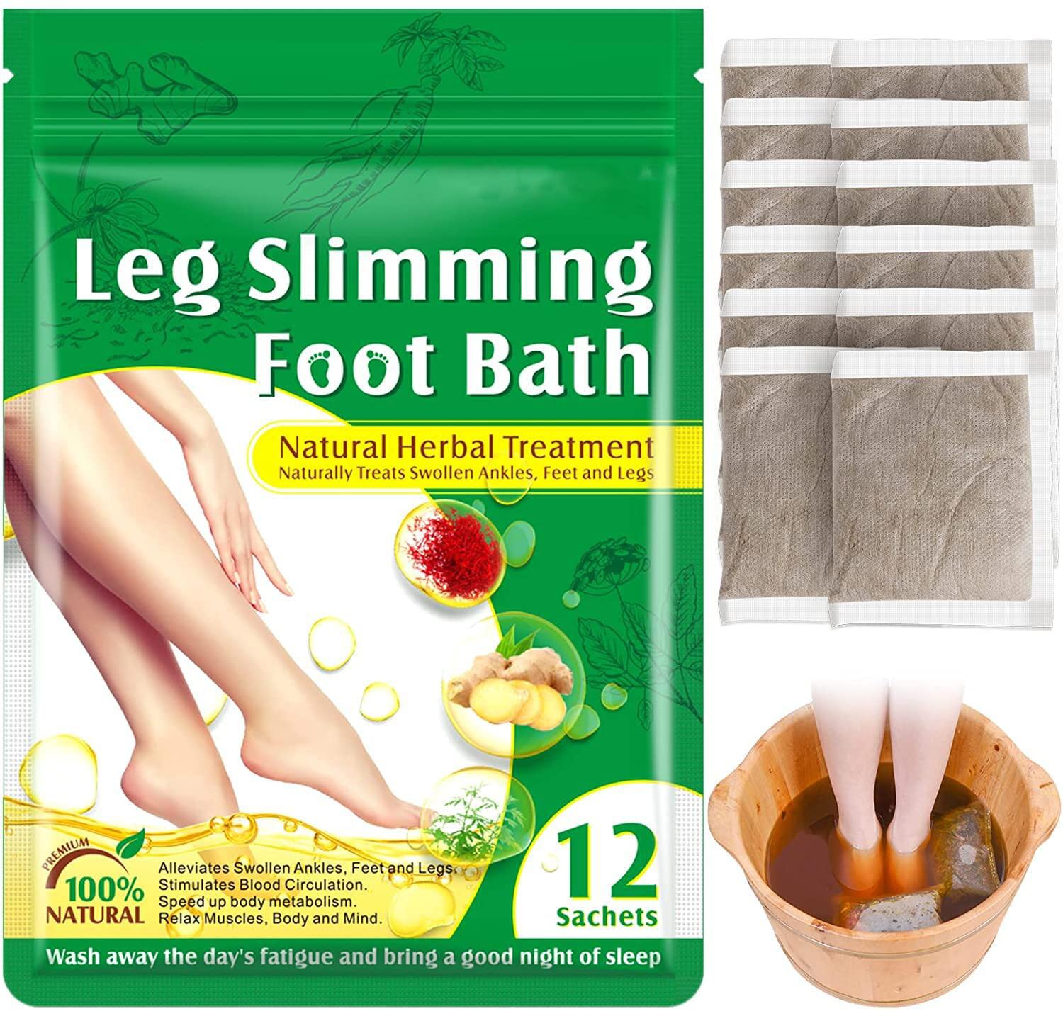 Buy moulis Lymphatic Drainage Ginger Foot Soak, Leg Slimming Foot Bath Bag, Turmeric Lymphatic