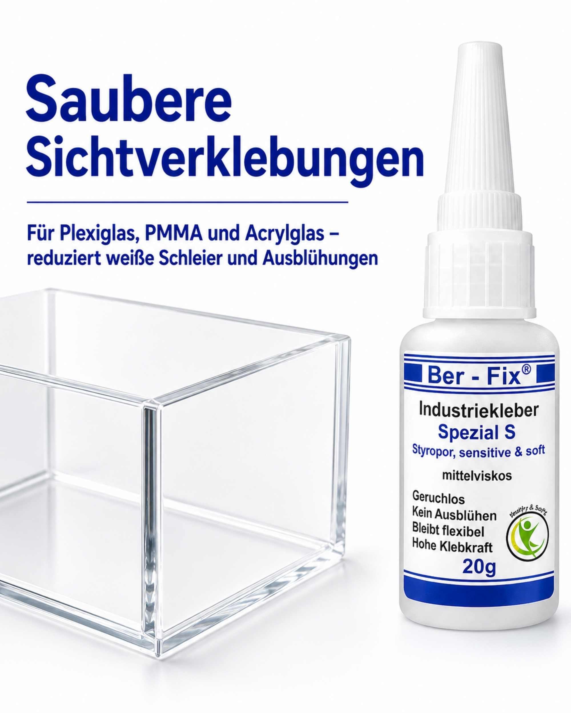 Ber-Fix Spezial S PMMA Acryl 50g + Leerflasche + Feindüsen