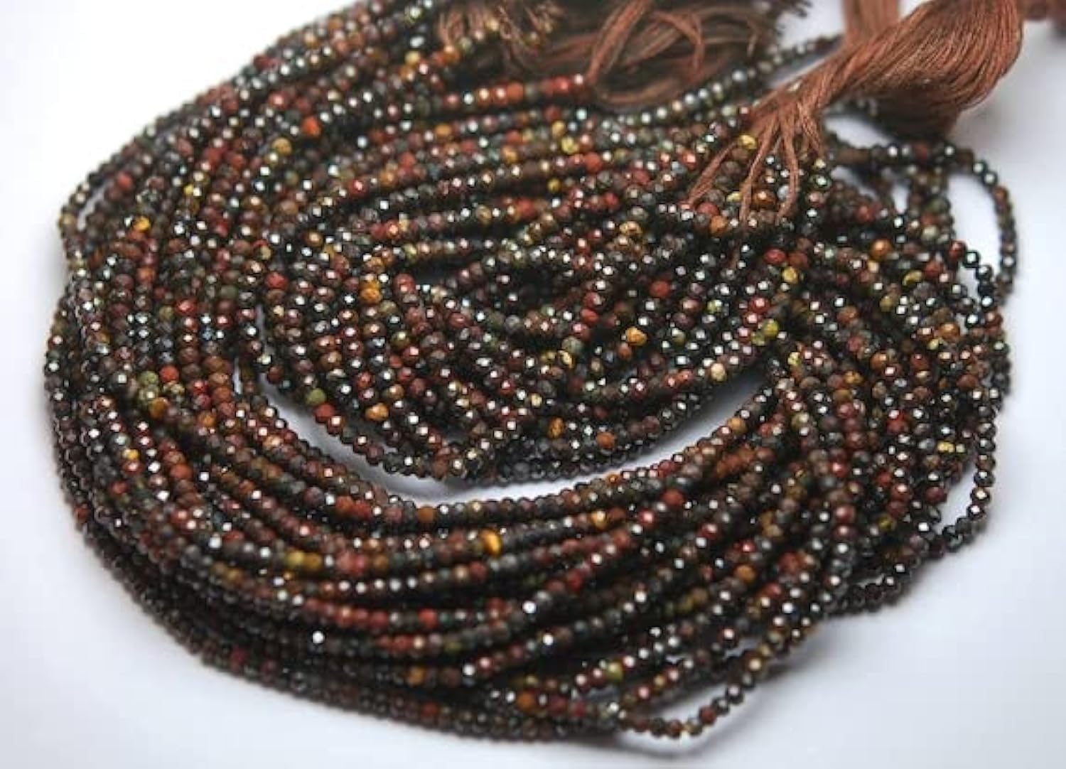 Petites perles oeil de tigre 2.50mm pour réparer et enfiler un bijou