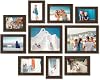Americanflat Set of 10 Picture Frames with Shatter-Resistant Glass - Gallery Wall Frame Set with Two 10x8, Four 7x5 and Four 6x4 Photo Frames for Wall and Tabletop - Walnut