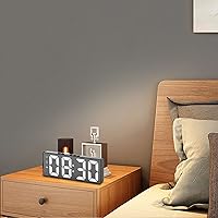 Vista 7 de Battery Digital Clock Small, Electronic Digital Alarm Clocks, Reliable Mini Digital Clock, Battery Operated Desk Clock with Improved Time
