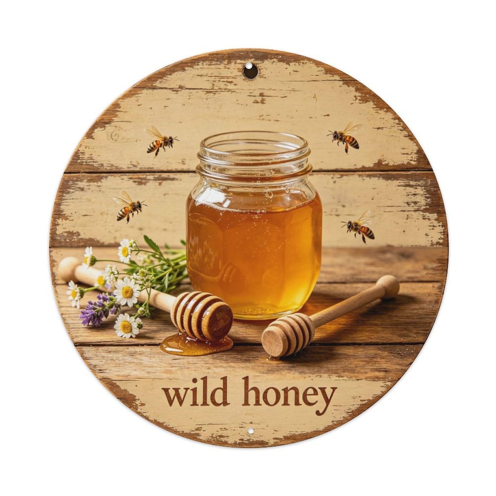 Wild Honey Metal Tin Sign Plaque