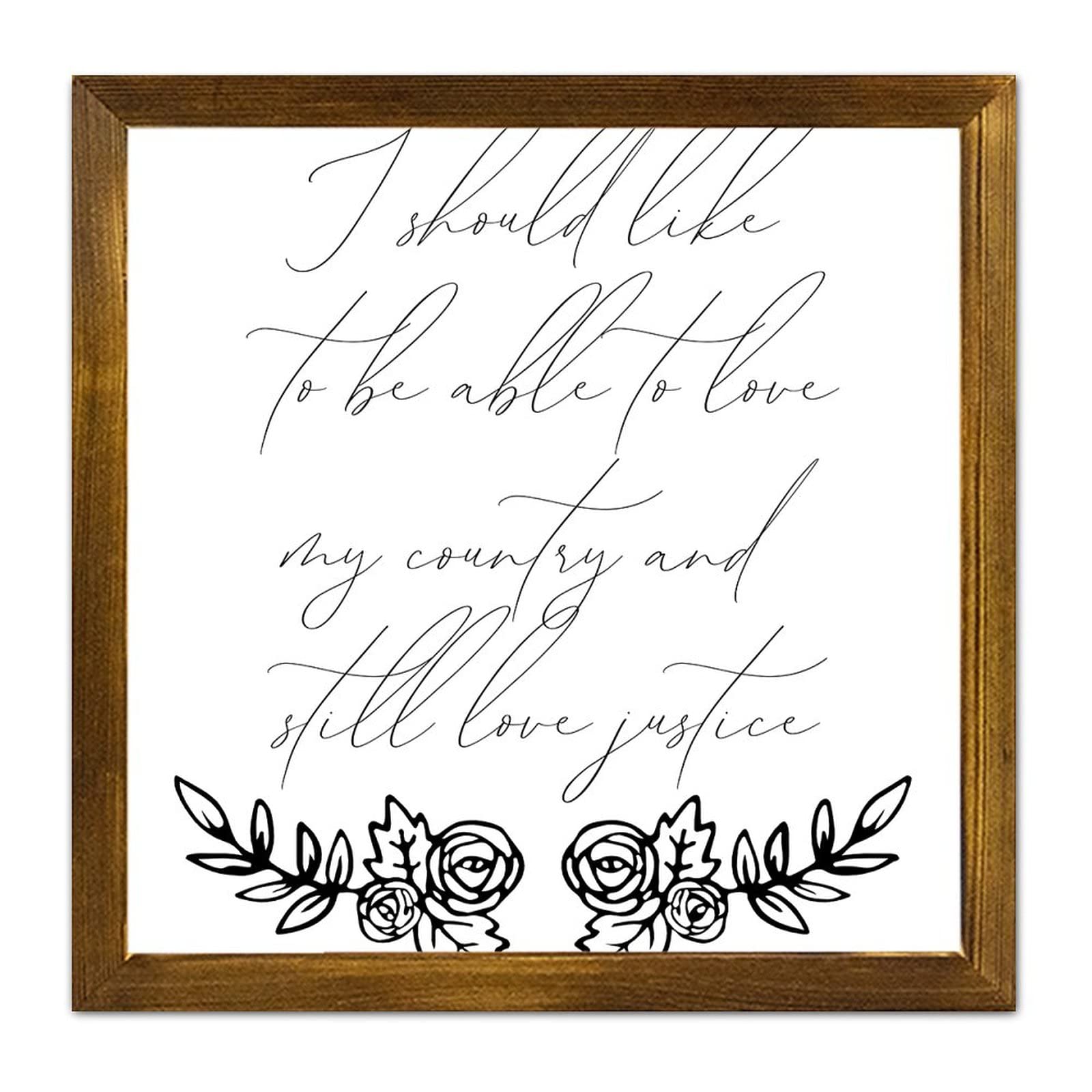 Plaque en bois avec inscription philosophique cadre déco rétro maison