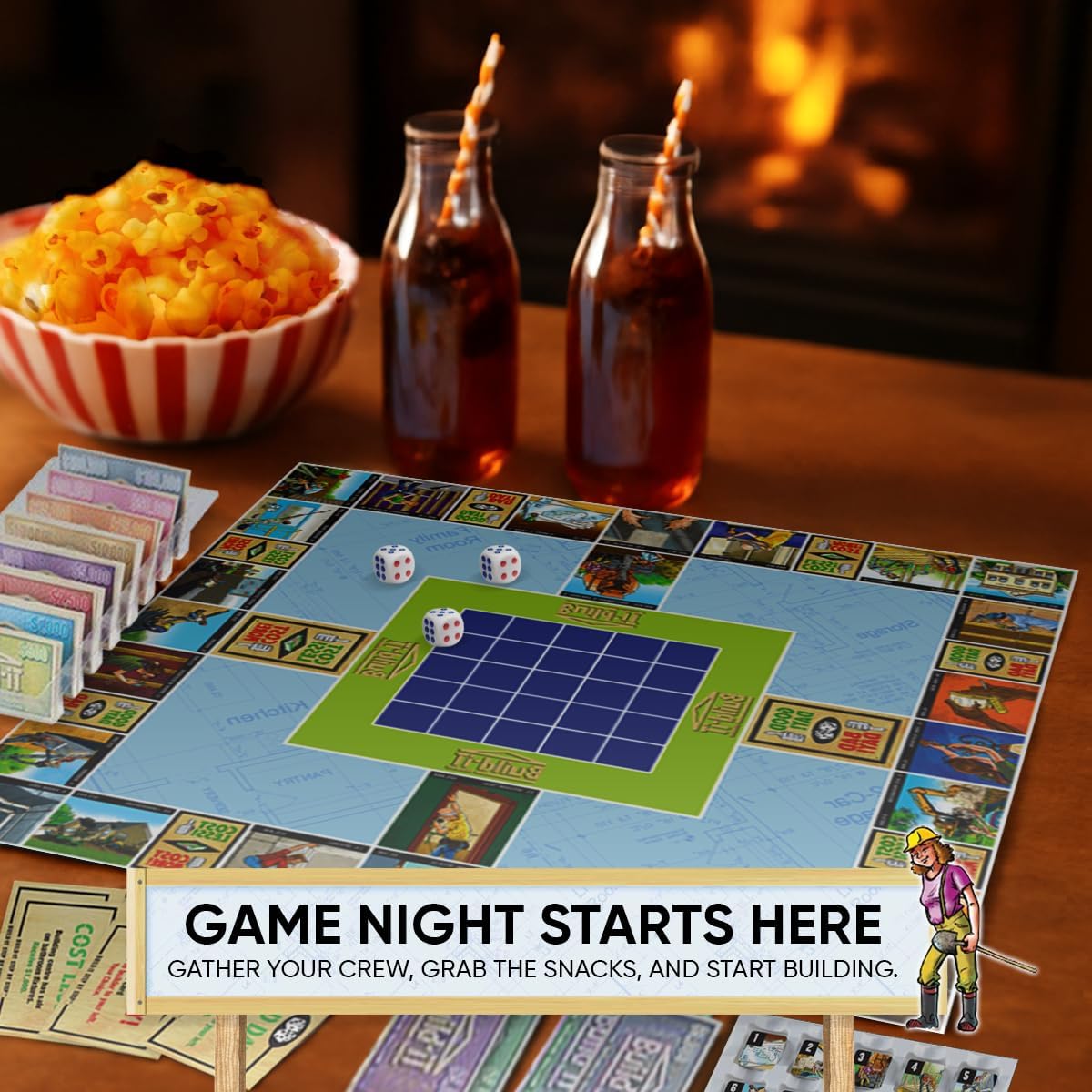 Board Game. Exciting House Construction Strategy Board Game for Family and Friends