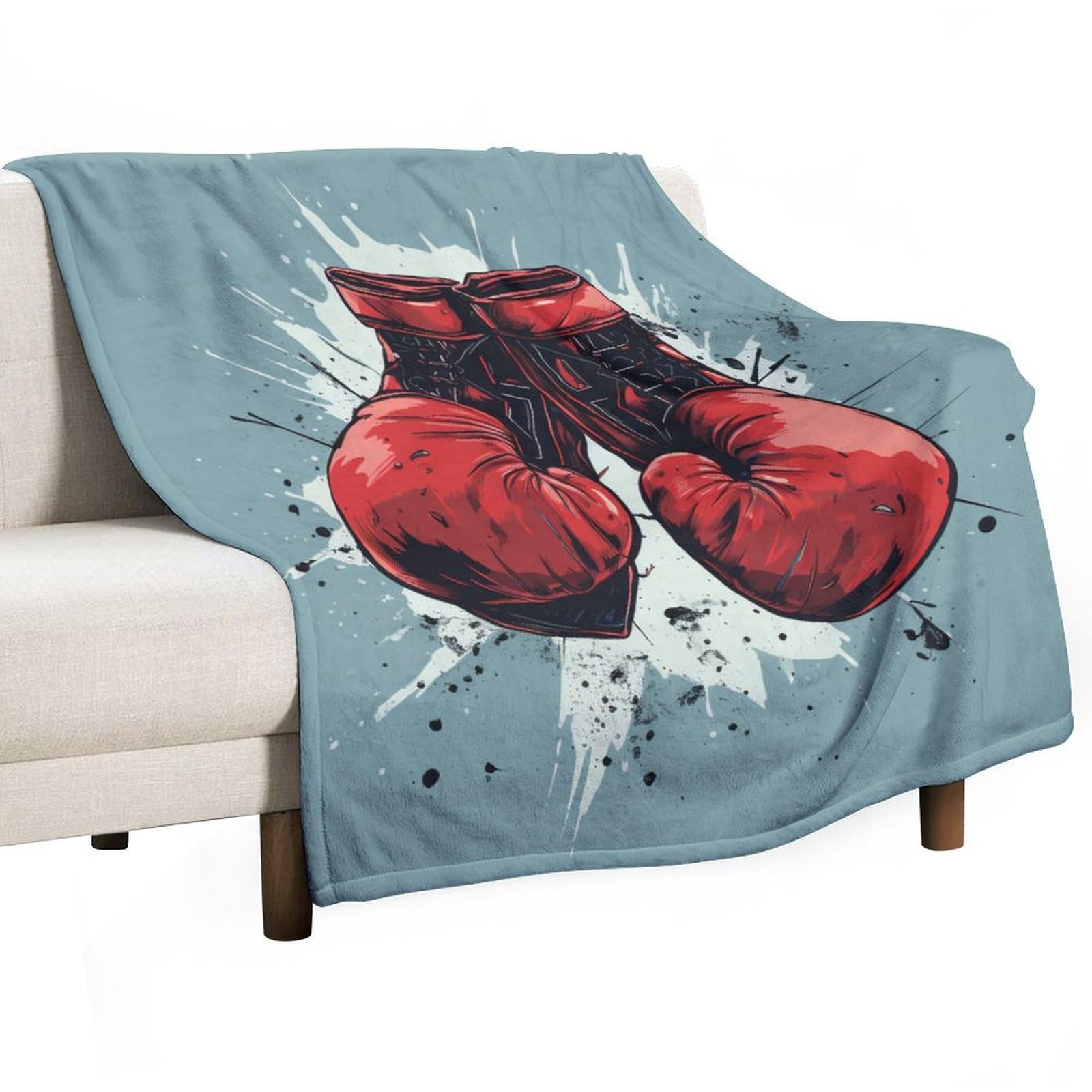 Couverture plaid de boxe personnalisé idée cadeau de Noël et Saint Valentin