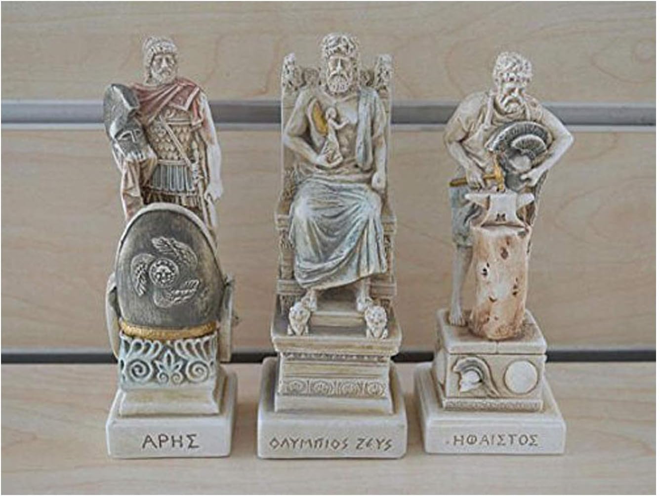 Estia Creations Zeus Ares Hephaestus Sculpture Set Artifacts