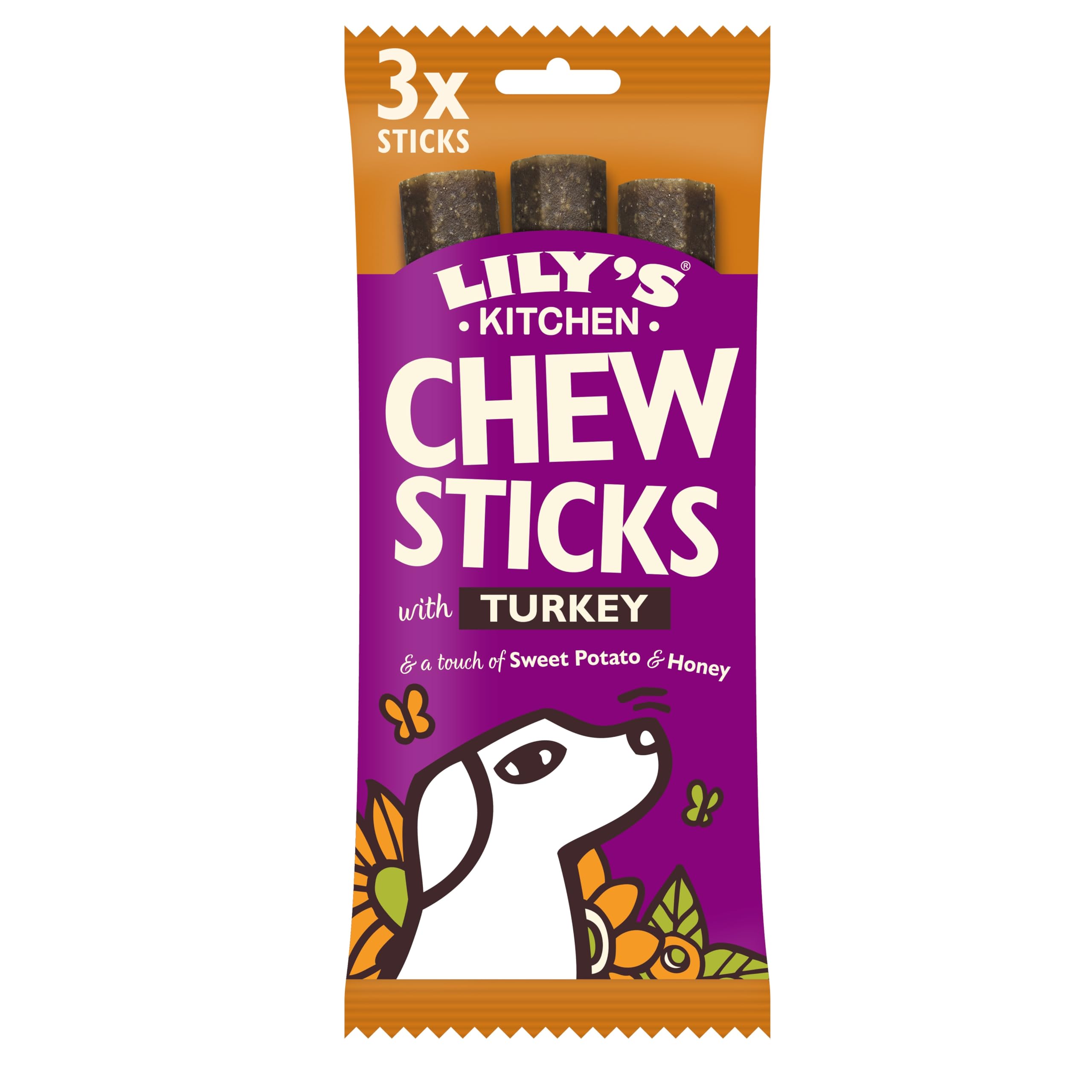Lily's Kitchen Dog Chew Sticks w/Turkey Dog Treats - TURKEY/120G