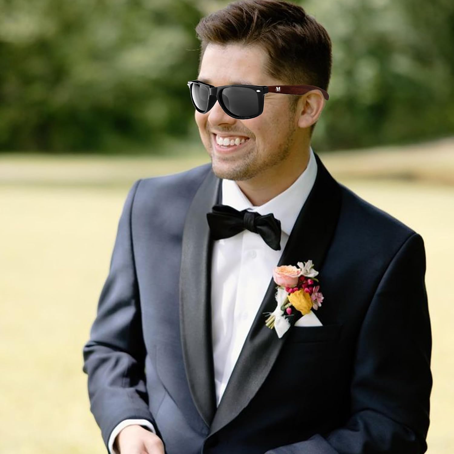 PartyGifts&beyond 7 Pcs Bachelor Party Sunglasses,Groomsmen Sunglasses for Wedding Bachelor Favors Groomsmen Gifts