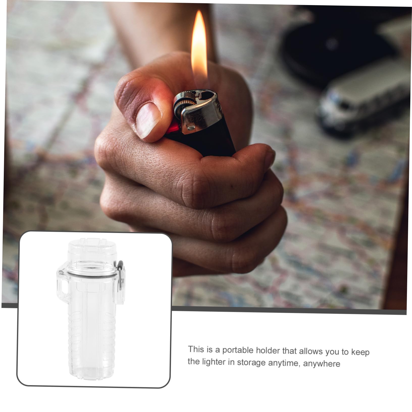 Étui À Cigarettes Transparent Briquet Électronique Automatique Fine Étui À Cigarettes Transparent Briquet Électronique Automatique Fine