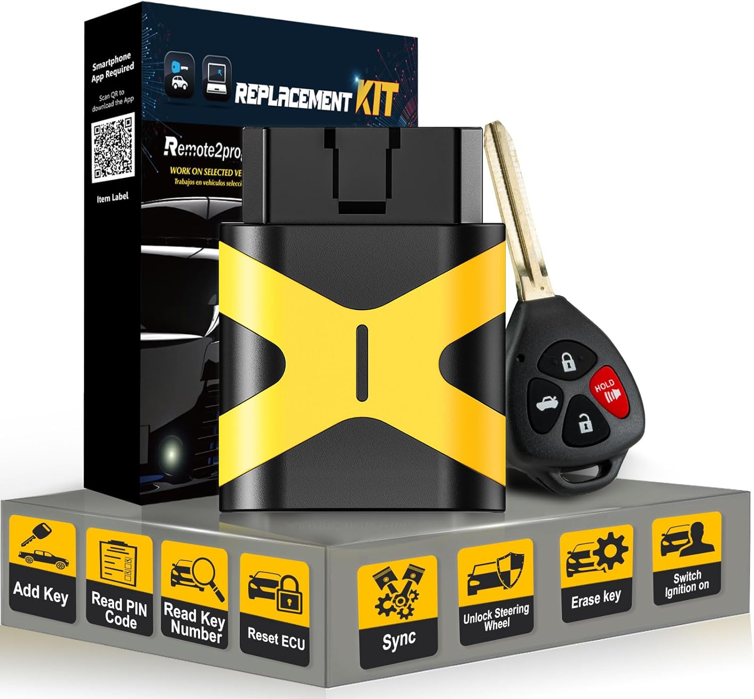 Simple Key Self Programmable Remote/Easy and Safe Car Key fob G chip Repalcement for 2009-2016 Toyota Venza/2010-2013 Corolla with FCC: GQ4-29T