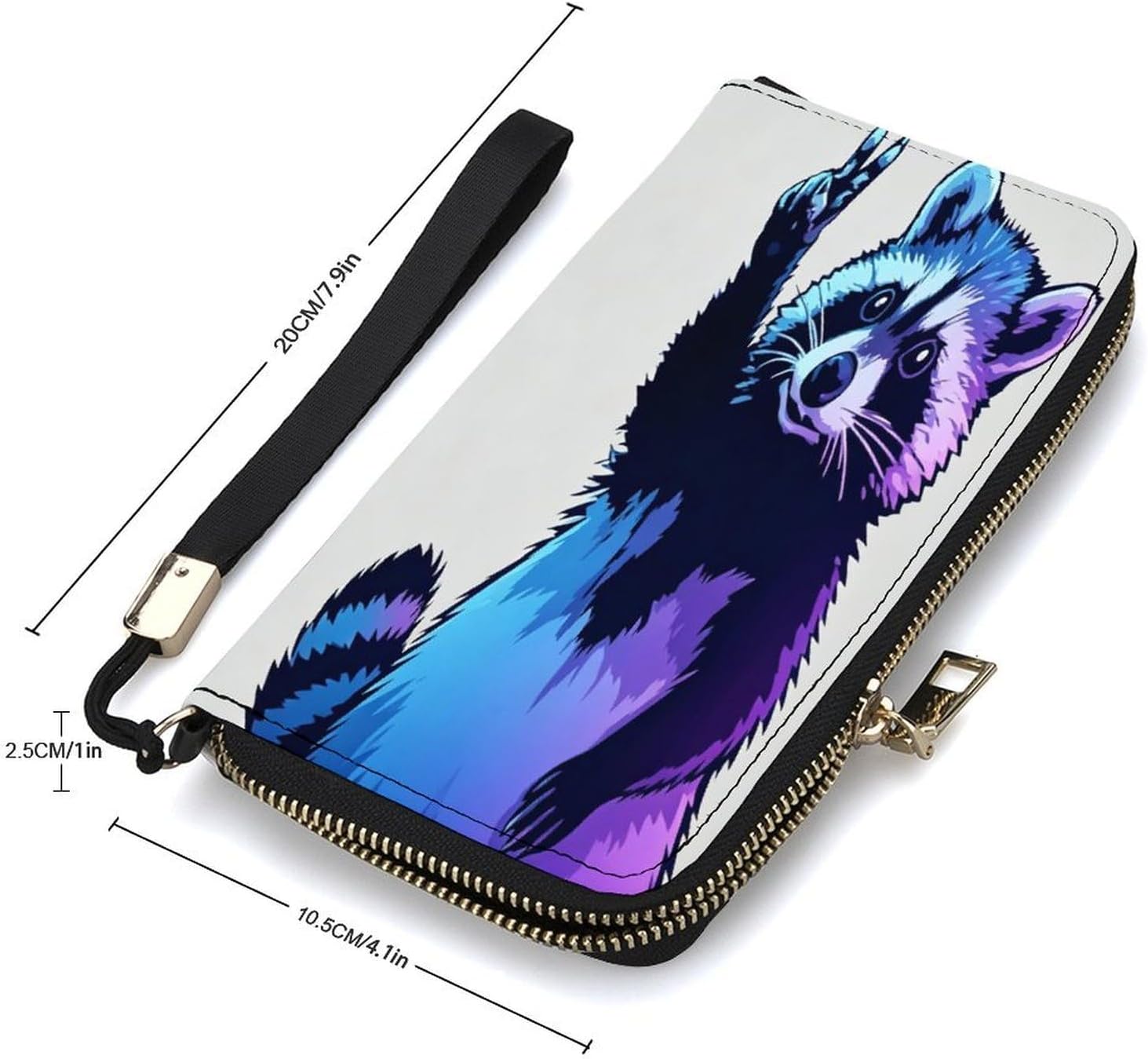 Funny Raccoon Long Wallet Money Bags image 2