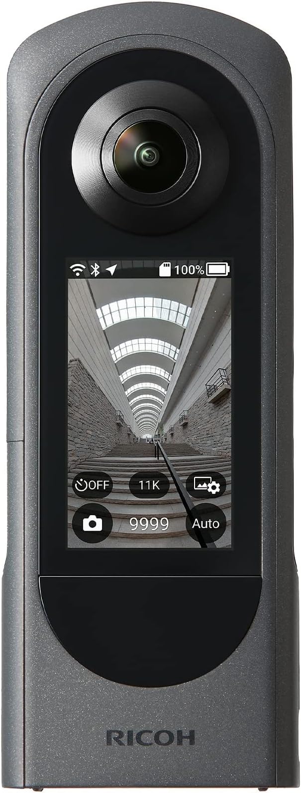 Ricoh Theta X 360° Camera - 11K High-Resolution (60 Megapixels), 5.7K Video, OLED Touch Screen, Built-in GPS, Interchangeable Battery, External Memory