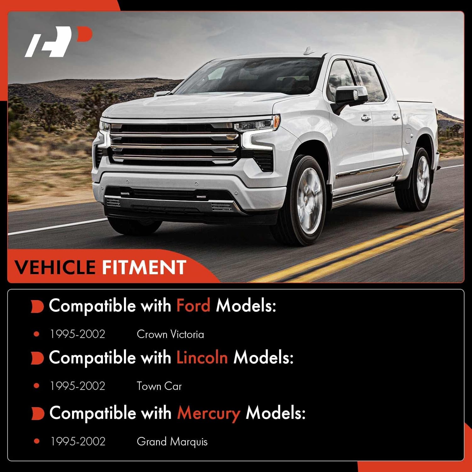 A-Premium Set of 2, Front Pitman Arm, Idler Arm, Compatible with Ford Crown Victoria 1995-2002 & Lincoln Town Car 1995-2002 & Mercury Grand Marquis 1995-2002