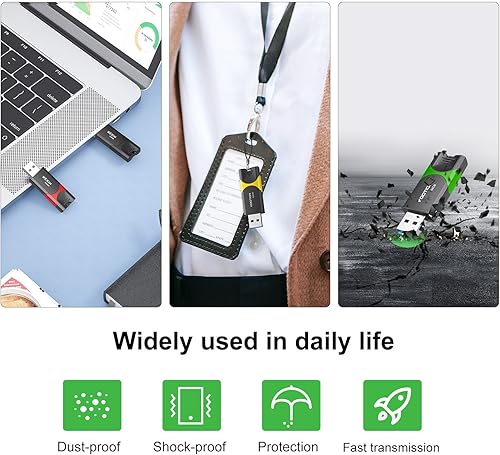 Miniatura 6 de KEXIN Unidad flash de 32 GB, paquete de 5 unidades de memoria USB 3.0, memoria USB 3.0, memoria USB 3.0, unidades de pulgar de 32 G, almacenamiento