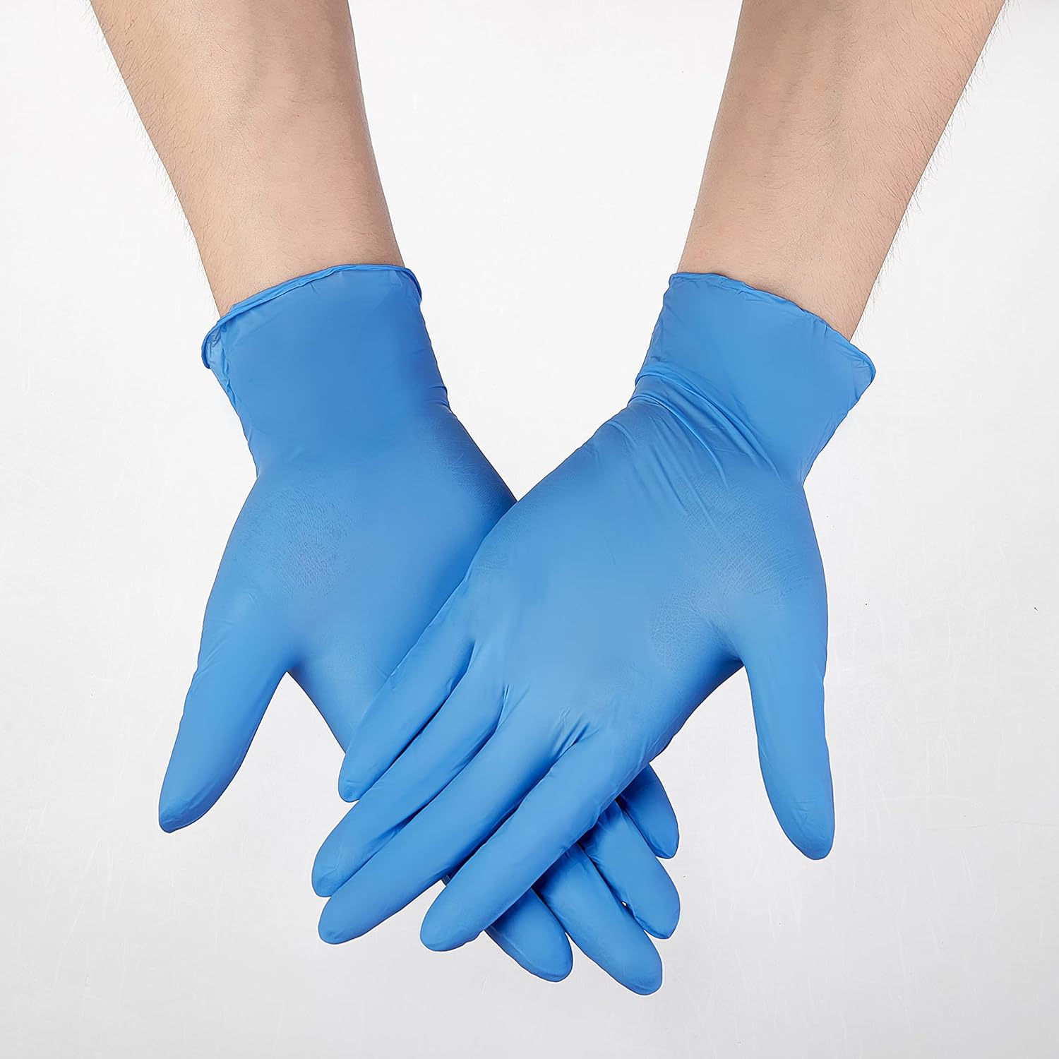 Nitrile Synethtic Gloves Blue 100pcs Food Grade Waterproof Allergy Free Work Safety Household Mechanic Kitchen