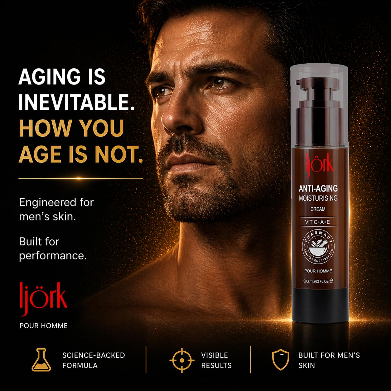 Anti-Aging-Gesichtscreme für Männer mit Kollagen-Peptiden und Anti-Falten, für Gesicht und Hals