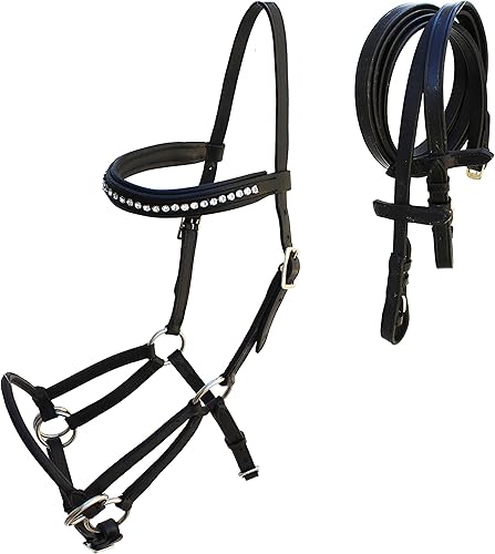 CHALLENGER 803AXBK - Riendas de cuero para todo uso para sendero