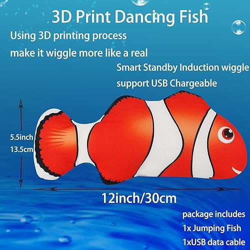 Miniatura 2 de Flopping Fish - Juguete eléctrico de peces en movimiento para perros, juguete realista para perros, juguetes interactivos para mascotas para