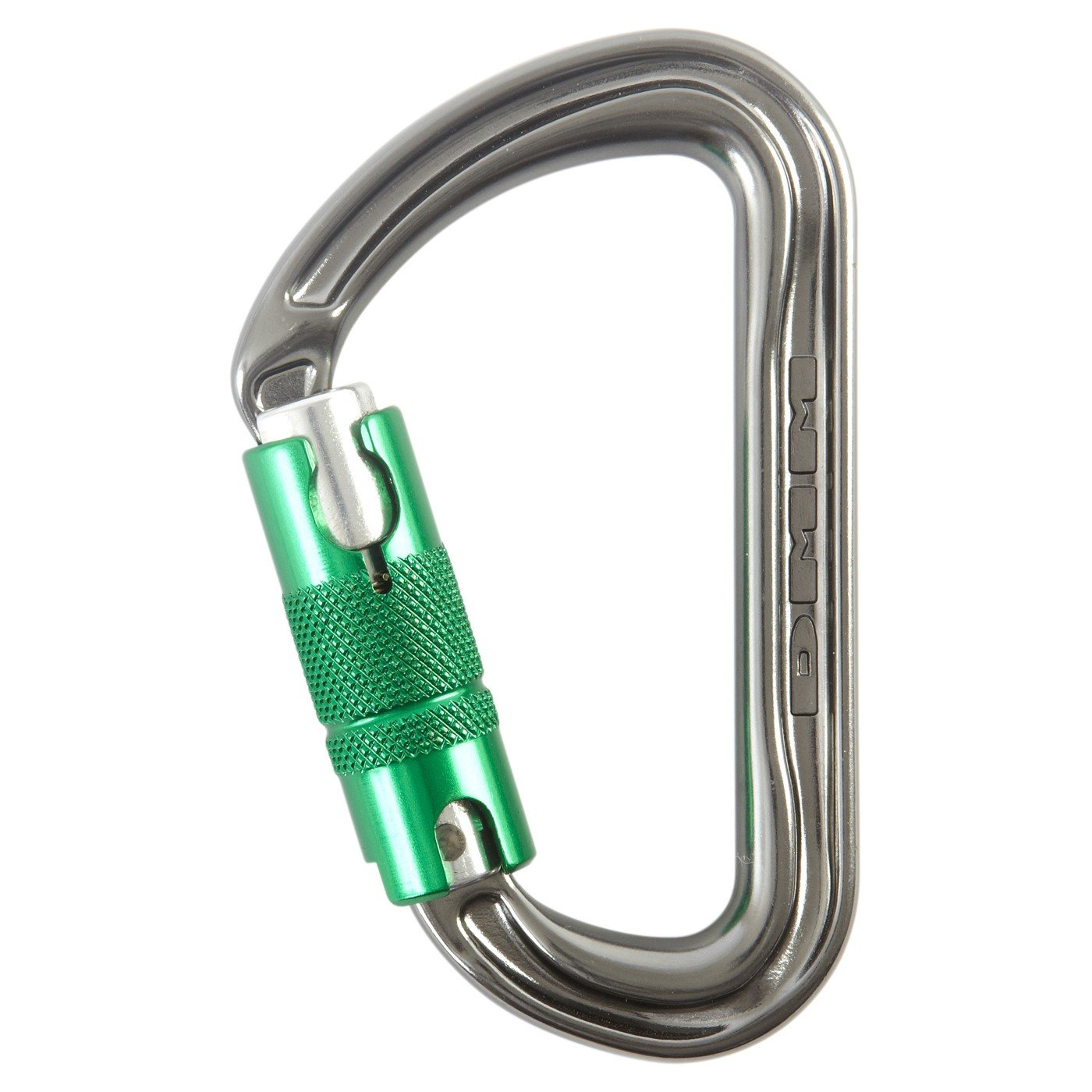 DMM Shadow Keylock LS Carabiner, Silver with Green Gate