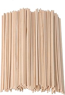 BQLZR 14.8cm Length 2.2mm Dia Round Birch Wood Sticks Wooden Dowel Rods for Lollies Building Architectural Model Pack of 200