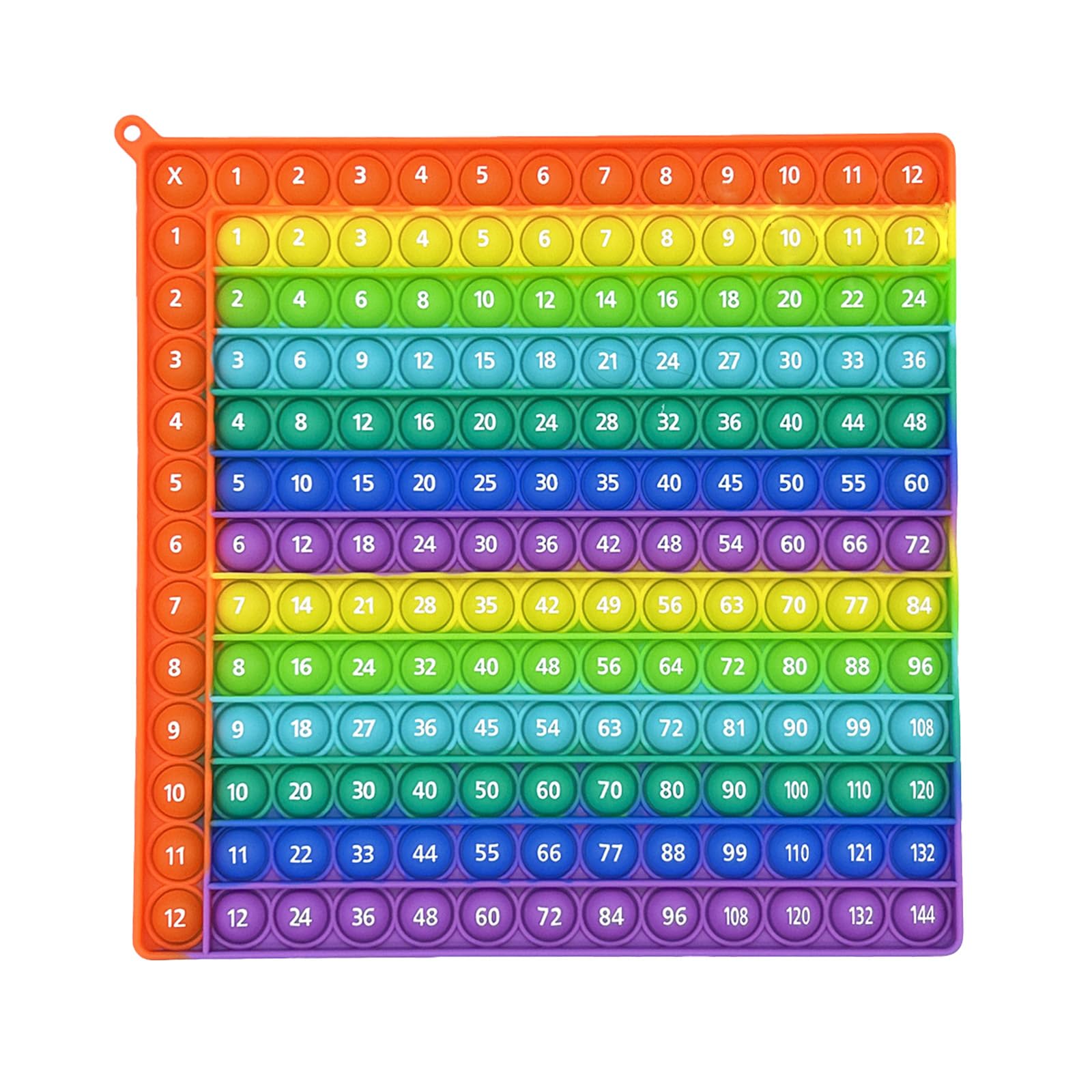 Times Table 12x12 Math Fidget Toy, Multiplication Pop