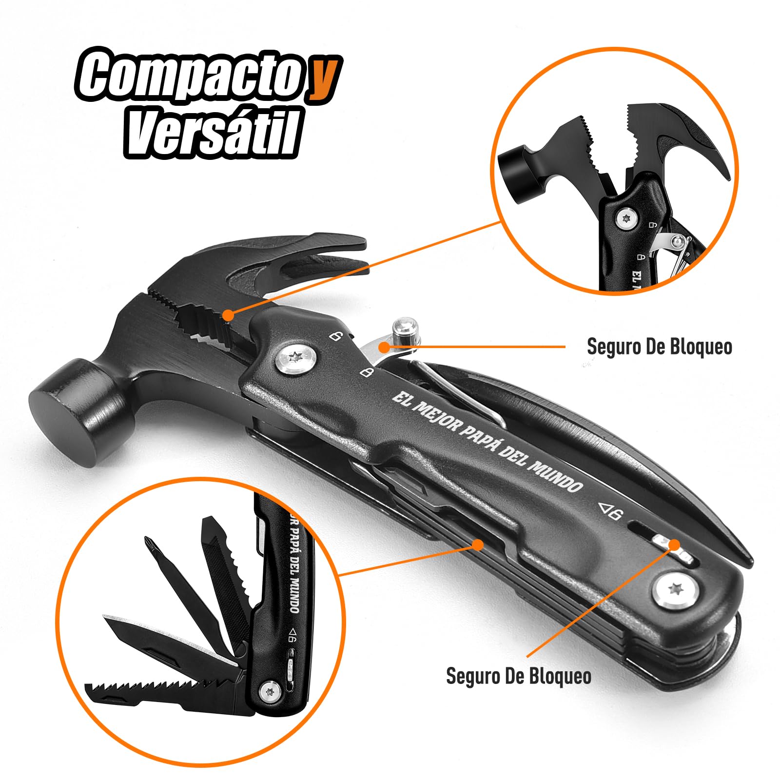 BIIB Regalo per la festa del papà, regalo uomo, 12 in 1 Multiattrezzo Campeggio Accessori