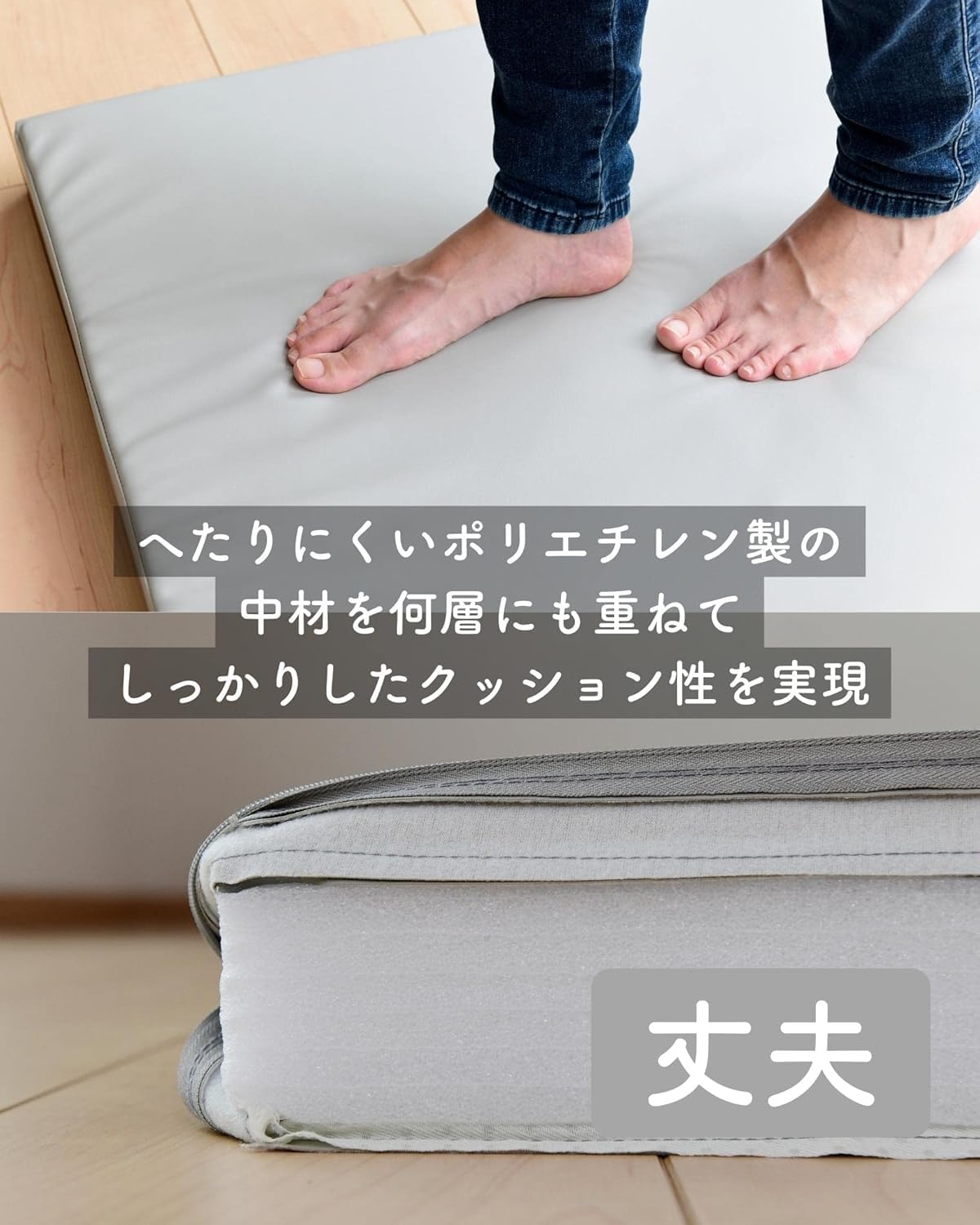 Amazon.co.jp: プレイマット 90×90cm 厚み5cm 1枚 ベビーマット 防水