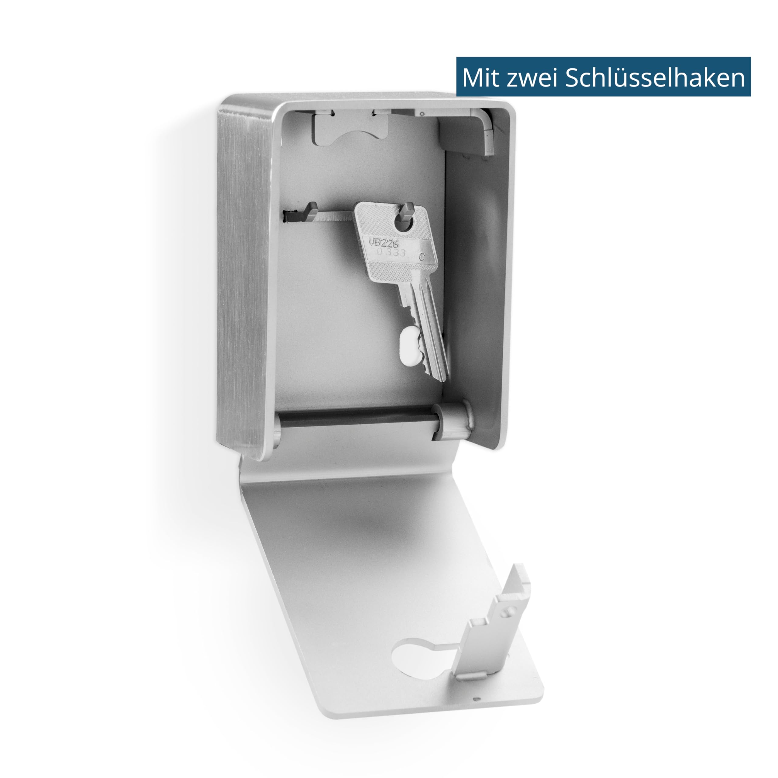 masunt Schlüsseldepot 221 Standard vorgerichtet PHZ aus Edelstahl – Wetterfeste Schlüsselbox für Innen- & Außenbereich, für Profilhalbzylinder, 3mm Wandstärke, Aufputz- & Unterputzmontage